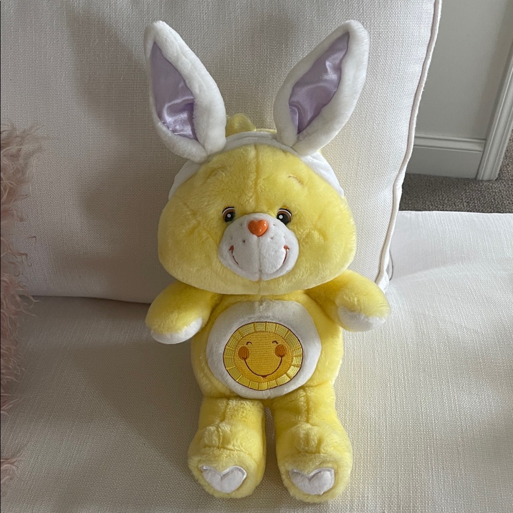 CARE BEAR “FUNSHINE” PLUSH WITH BUNNY EARS